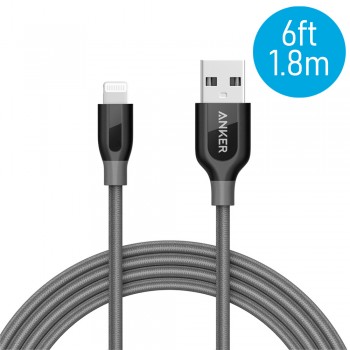 Anker A8122 PowerLine+ 6ft MFI Lightning Connector Cable (1.8m)